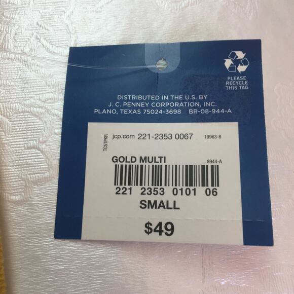 Arizona Jean Co. Striped Jumpsuit Gold Multi Small - Picture 4 of 15